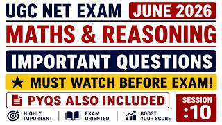 UGC NET June 2026 | Maths & Reasoning Important Questions | Paper 1 Preparation
