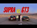 TOYOTA SUPRA VS PORSCHE GT3 *AIRSTRIP DRAG RACE*