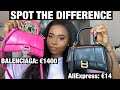 AliExpress Hourglass Handbag vs Real Balenciaga Hourglass Handbag| Aliexpress luxury Haul vs Real