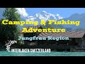 Fishing in the Swiss alps with camping and adventure