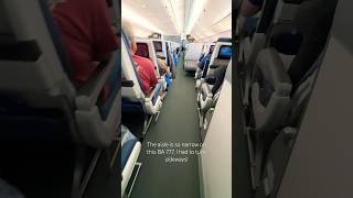 Narrow aisle on British Airways 777 #shorts