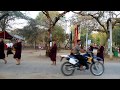 Parade of young Buddhist Monks for Alms ,Bagan Myanmar Part 2