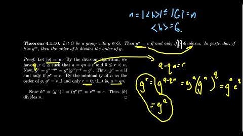 The Order of Subgroups of a Cyclic Group