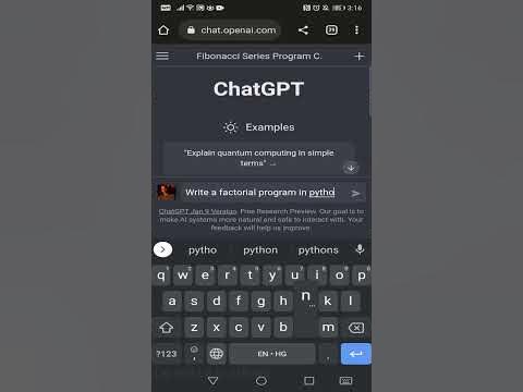 Chat GPT writing Factorial program in Python language #Shorts 