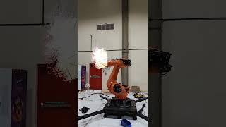 Hologram on robotic arm