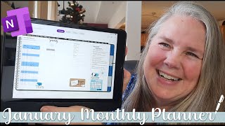 January 2024 OneNote Digital Monthly Plan With Me