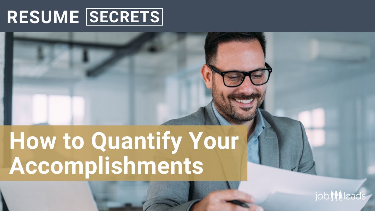 Quantify to qualify: Making your resume achievements stand out!