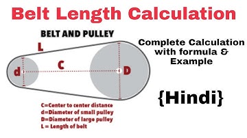 Belt Drive Belt Length Calculation | Pulley Belt Drive me Belt Length kaise nikalte hai