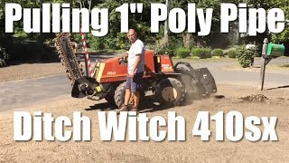 Ditch Witch 410sx Vibratory Plow Pulling 1' Poly Pipe for Irrigation System by Erik Asquith 28,738 views 6 years ago 5 minutes, 19 seconds