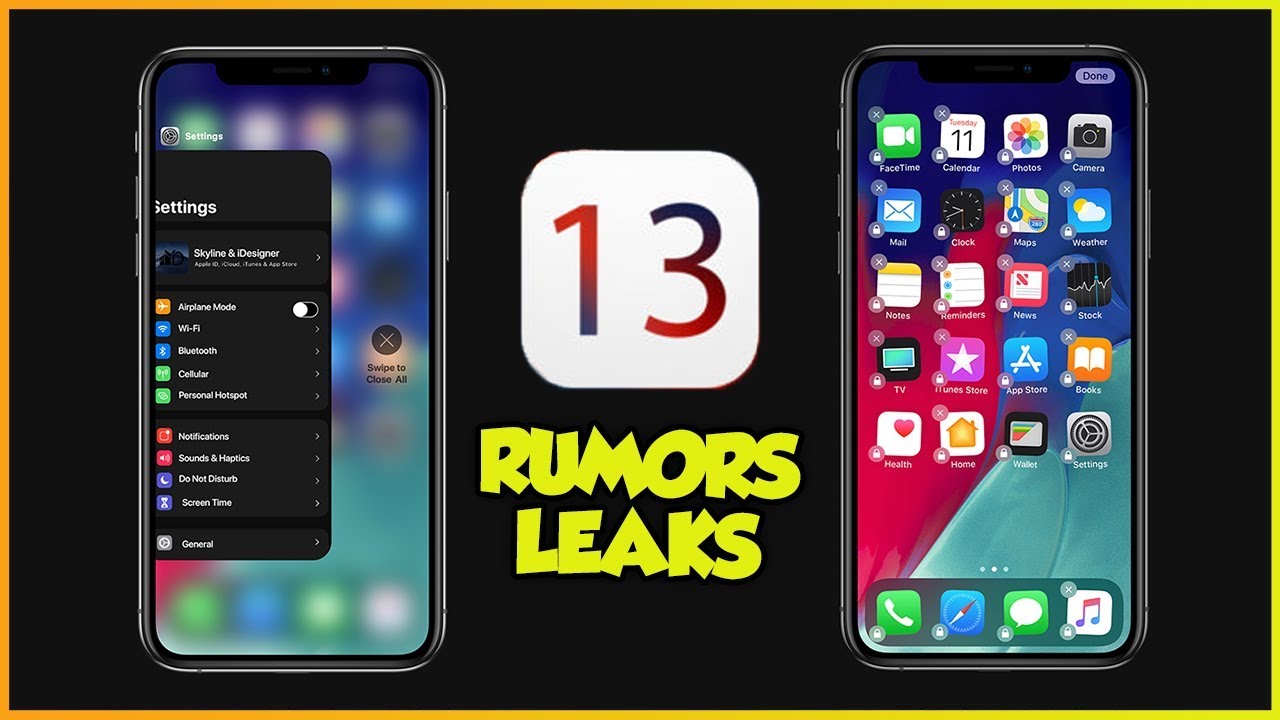 iPhone 2019 e iOS 13 - NUOVI RUMORS & LEAKS - YouTube