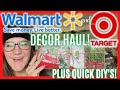 WALMART CHRISTMAS DECOR 2022 | TARGET DOLLAR SPOT CHRISTMAS DECOR HAUL | QUICK CHRISTMAS DIYS 2022