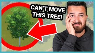 I have to build a house in The Sims, but I can't move this tree...