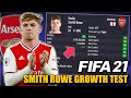 EMILE SMITH ROWE GROWTH TEST in FIFA 21 Career Mode