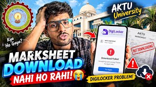 AKTU MARKSHEET DOWNLOAD NAHI HO RAHI! 😭 | DigiLocker Problem