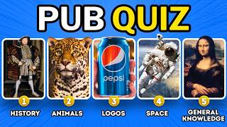 5 Round Pub Quiz | History, Animals, Logos, Space, General Knowledge