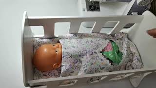 Мастер класс как сшить комплект постельных принадлежностей для Baby Born. + обзор кроватки-люльки.