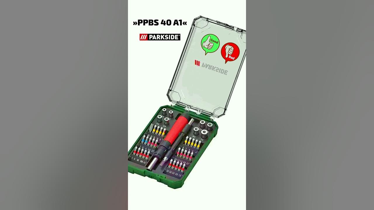 40 socket precision and YouTube »PPBS pieces #parkside A1«, 40 set - PARKSIDE bit