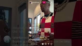 Boosie and Tootie Raw on IG live “Make sure you keep in touch with me!”