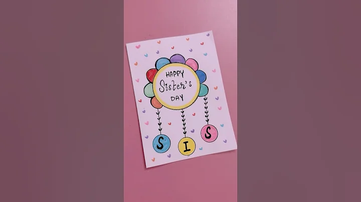 Sister’s Day Greeting Card / DIY Sister’s Day Gift Ideas #shorts #sistersday #hamnoorcreativecrew