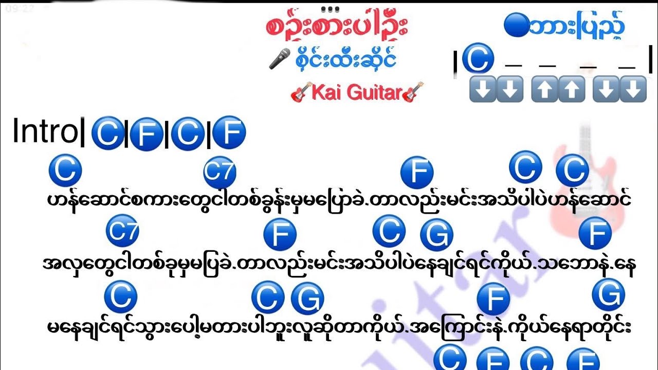 စဉ်းစားပါဦး ဆို_စိုင်းထီးဆိုင် ဂီတာကော့&သီချင်းစာသား #Kai Guitar