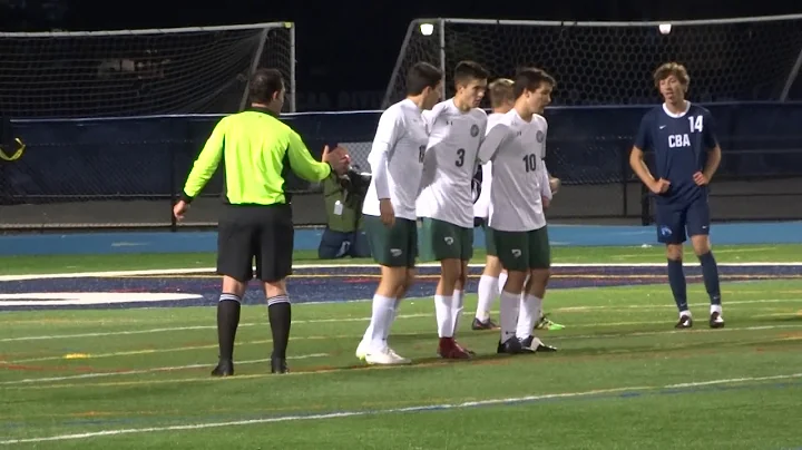 Kyle Swift saves a free kick by Luke Pascarella