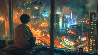 Rainy night  study peacefully and relax  go to work lofi chill night ~ escape the daily routine