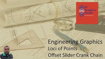 Offset slider crank chain Mechanism | 02 | Loci of Points | ST Graphics Studio