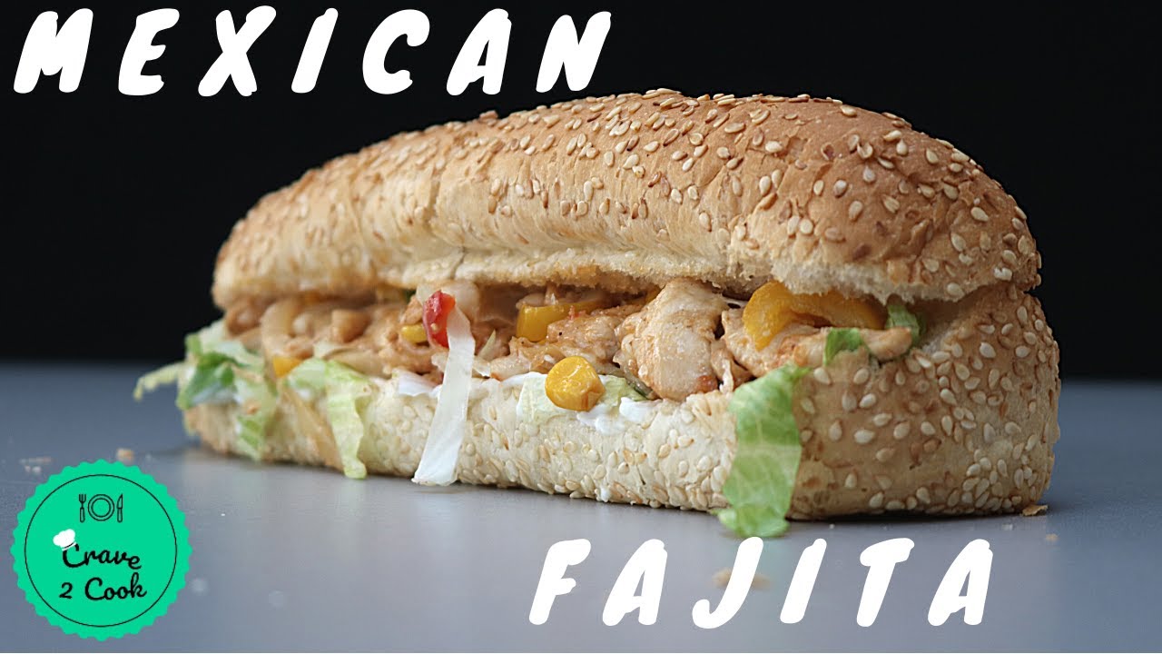 Fajita Sandwich | Mexican Chicken Fajita Recipe (with CHEESE)
