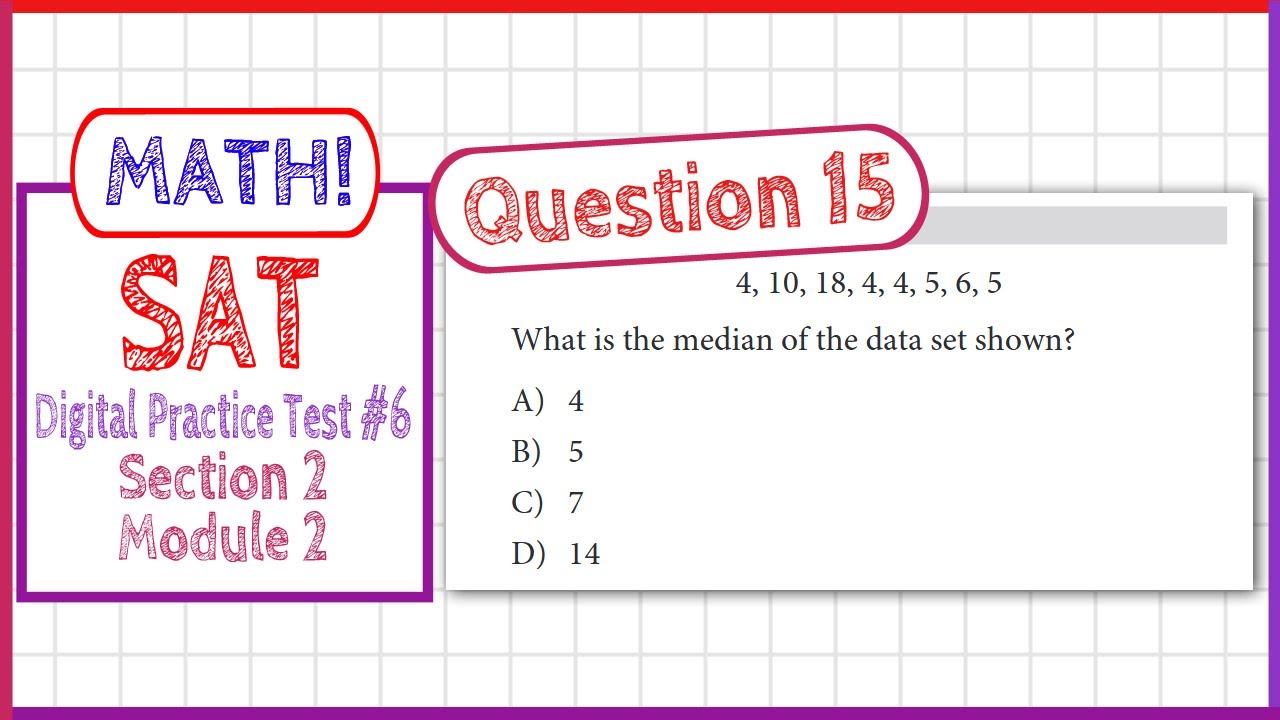 Question 15 in SAT Digital Practice Test #6, MATH Section 2 Module 2 ...