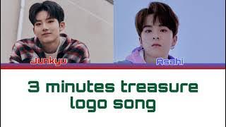 Treasure junkyu & asahi - 3 minute treasure logo song (3분) [lyrics color coded/eng/Han/rom/가사]
