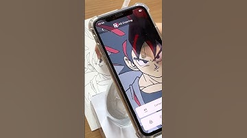 Drawing Goku in augmented reality! 🎨 Learn to draw with "AR Drawing" app! #draw #anime