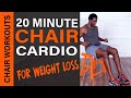 20 Minute Chair Cardio For Weight Loss | Sit And Get Fit.