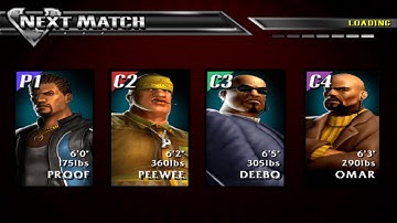 Def Jam Vendetta: Free For All Match| Proof VS Peewee VS Deebo VS Omar @ The Junkyard (Requested).