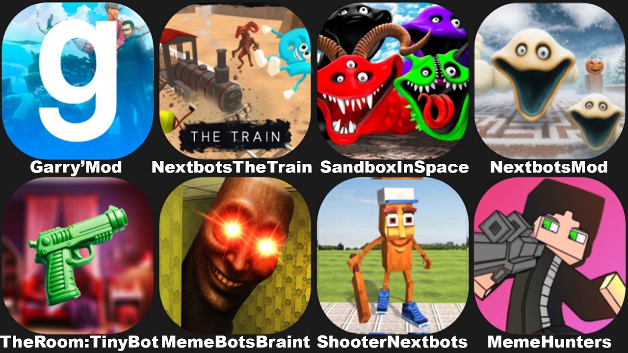 Hungry Worm NextBots in Playground Mod 10.7.1,Sandbox in Space,The Train Nextbot,Shooter Nextbots