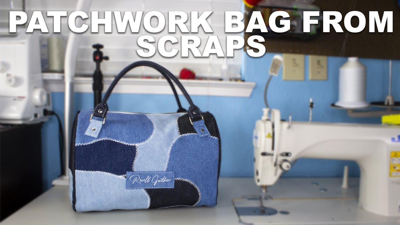 Making A Denim Bag From Scraps! How to make a bag. YouTube