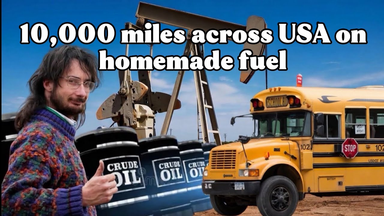 Driving a School Bus 10,000 Miles on Homemade Fuel (part 1)