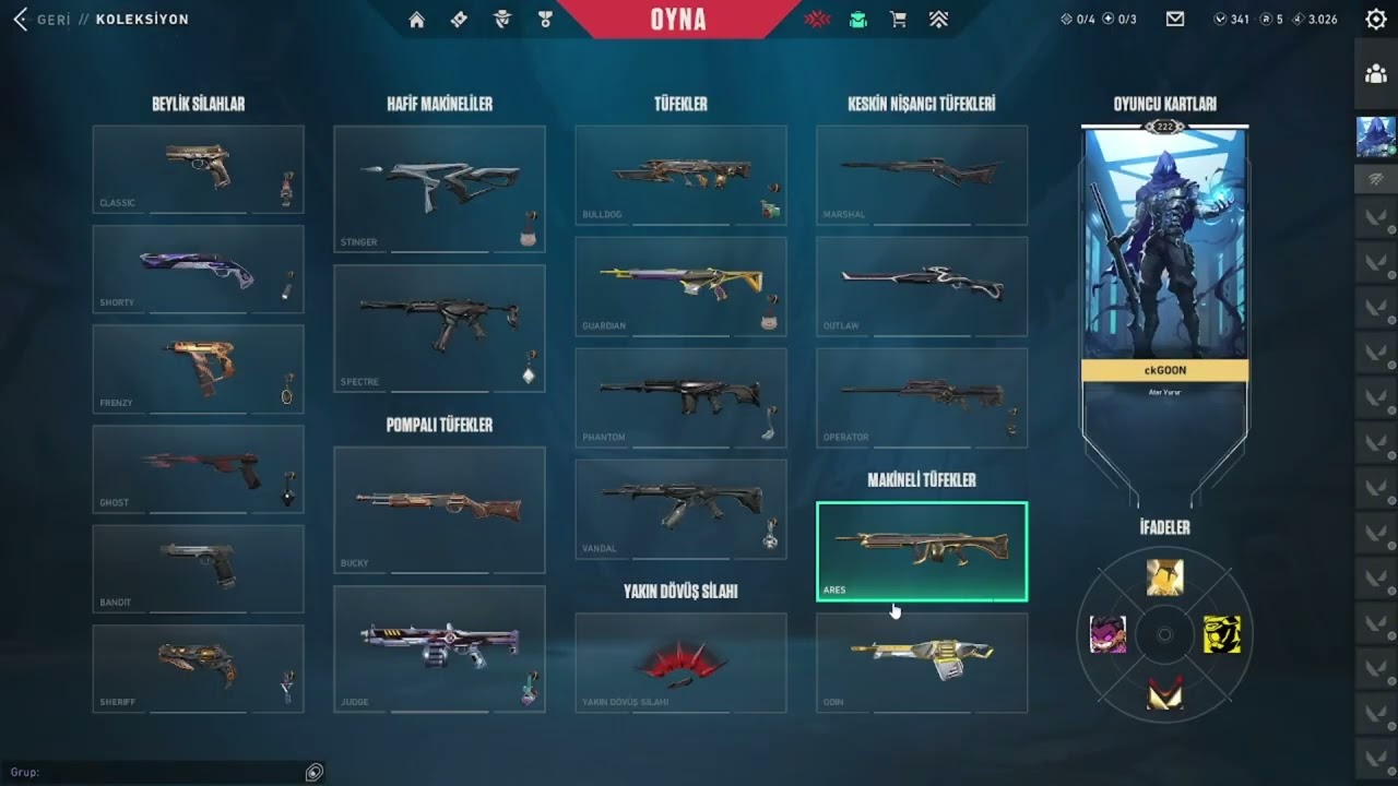 10 Vandal EFSANE HER SİLAH SKİN DOLU AVANTAJ ACC!! videosu