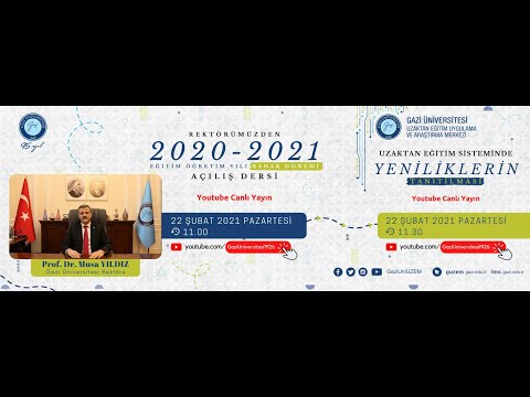 REKTÖRÜMÜZDEN 2020-2021 EĞİTİM-ÖĞRETİM