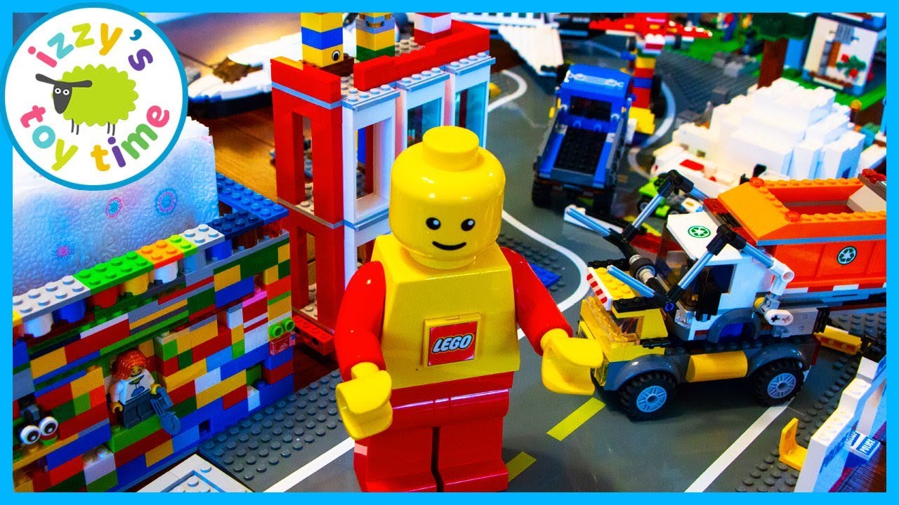LEGO CITY WITH TRUCKS POLICE AND CONSTRUCTION VEHICLES!