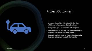 Capstone Project Proposal Presentation - Efficiency of Level 1 and Level 2 EV Charging