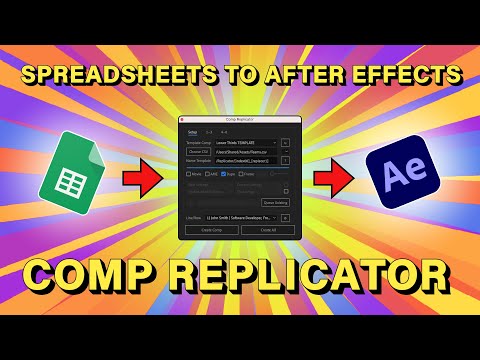 Turn one spreadsheet into thousands of videos with ✨Comp Replicator: CSV Driven Batch Comps✨