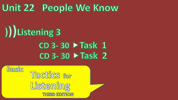 Tactics for Listening - Basic | Unit 22: People We Know