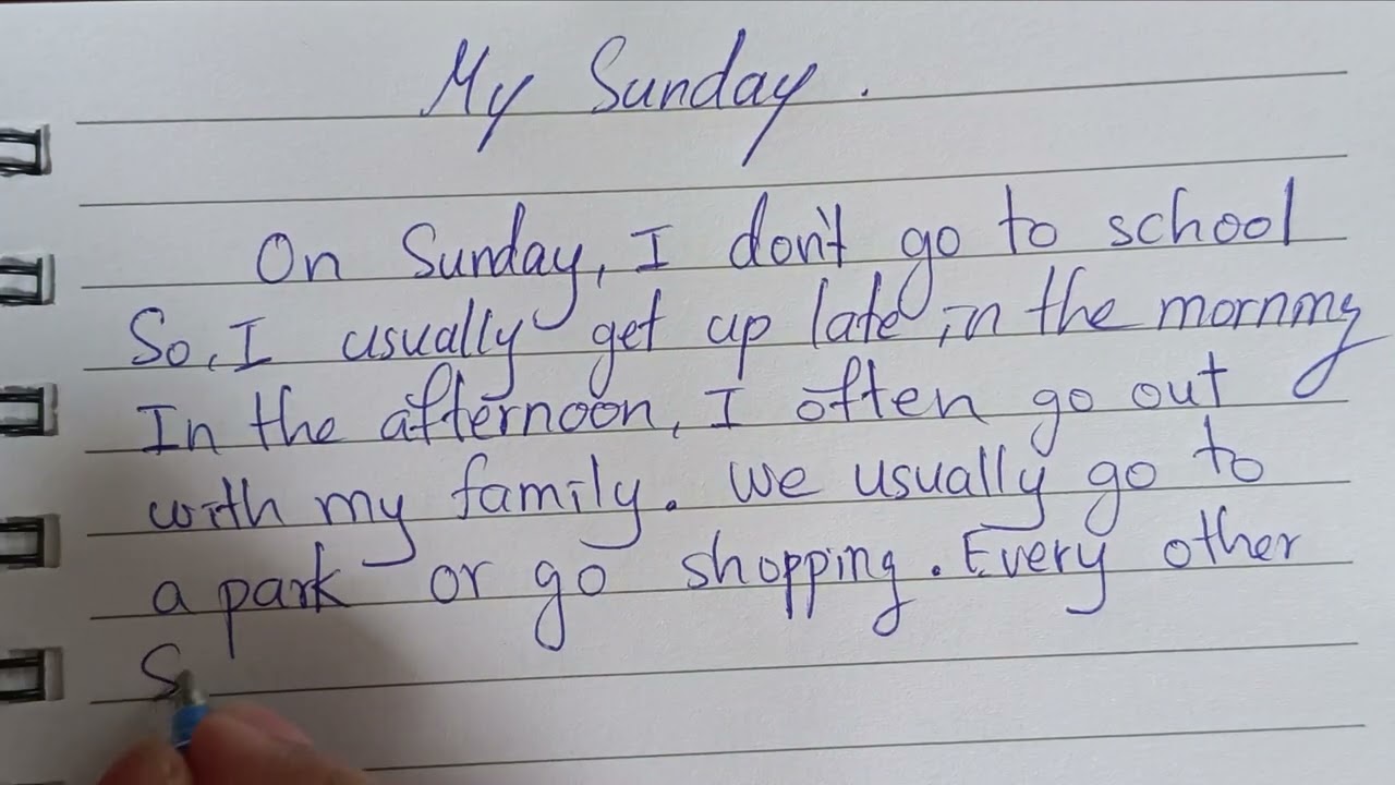 how to write a paragraph about my favorite day - good example for you to write beginner level