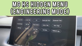 MG Hidden! Find out how to access engineering mode in MG HS?