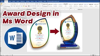 Printable Professional Crest Design in Microsoft Word || Awards Trophy 2023 || Ms Word Design screenshot 3