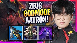 ZEUS LITERALLY GOD MODE WITH AATROX! - T1 Zeus Plays Aatrox TOP vs Trundle! | Season 2024