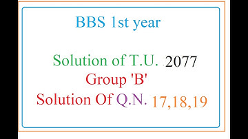 BBS 1st year : Business Statistics : 2077