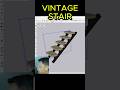 ✅Easy wooden vintage stair in sketchup #youtubeshorts #new #sketchup #viralvideo #trending