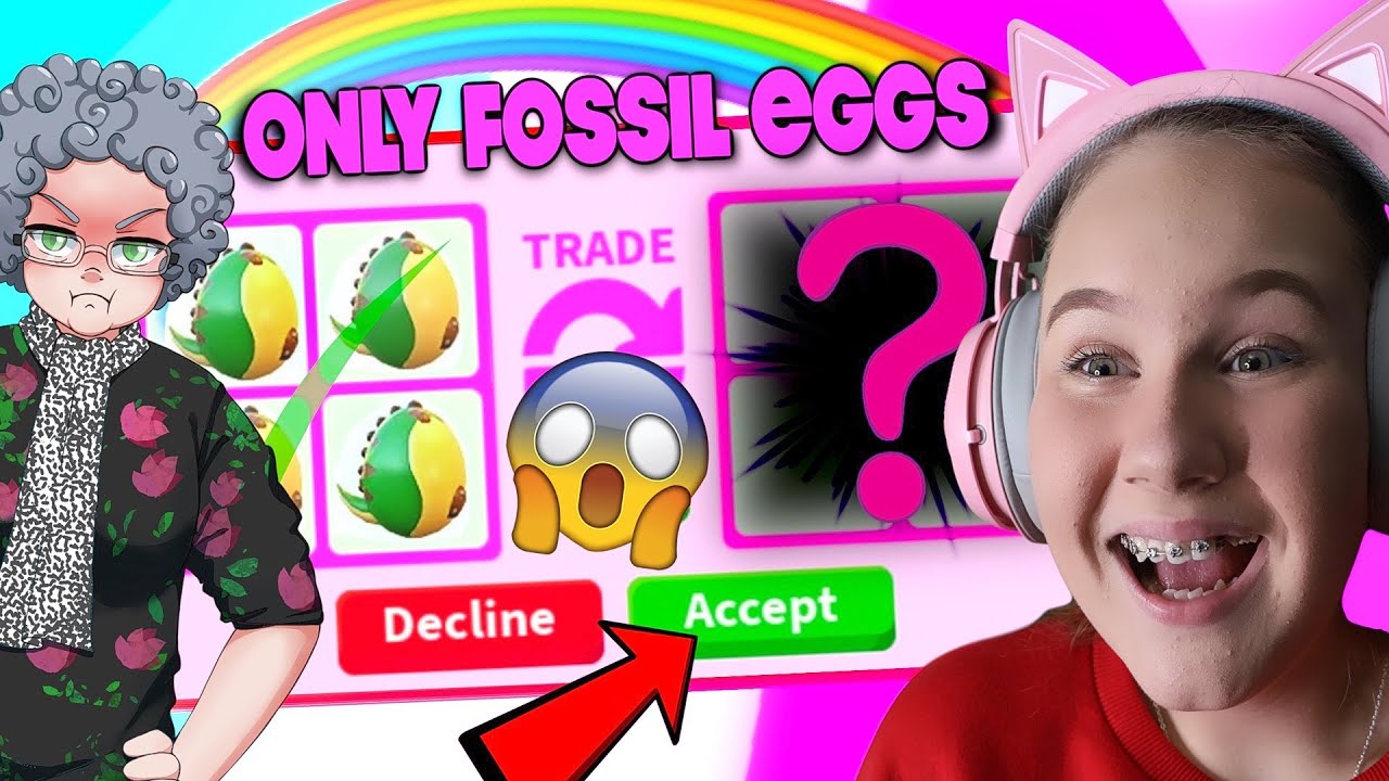 Only Trading Fossil Eggs In Adopt Me Ruby Rube Vs Granny Youtube - ruby rube roblox adopt me