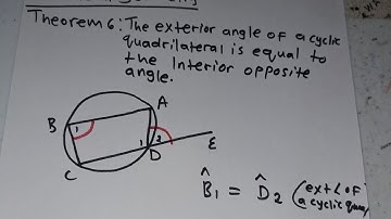 EUCLIDEAN GEOMETRY | THEOREM 6 | CYCLIC QUADRILATERAL |